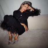 Showstopper – Pumps mit Doppelschleife und Kristallverzierung